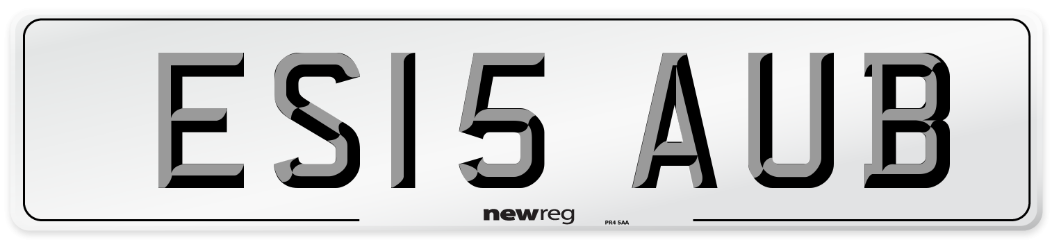 ES15 AUB Number Plate from New Reg